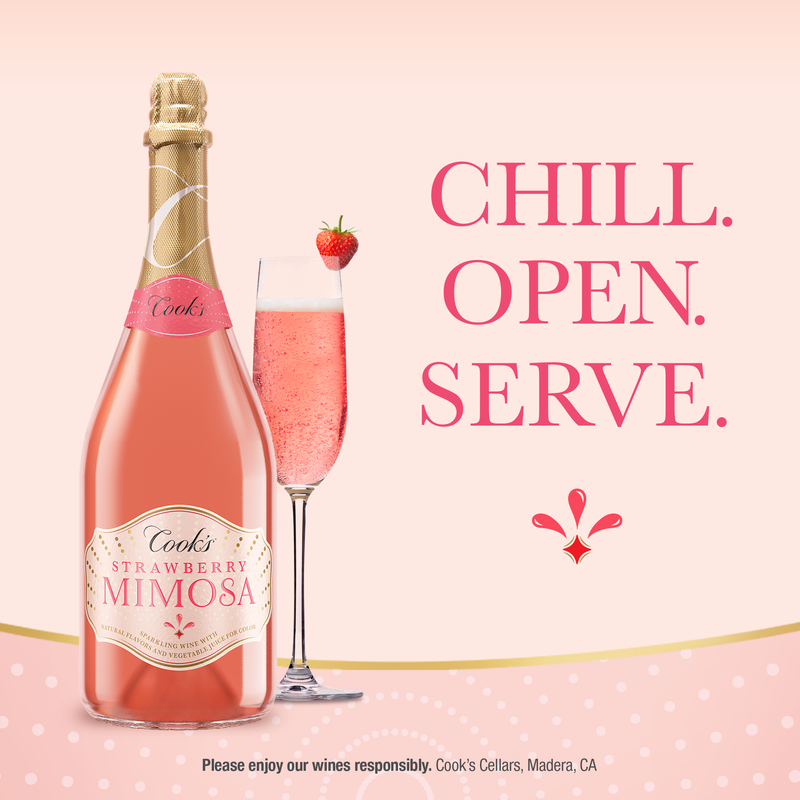 Cooks Sparkling Strawberry Mimosa 750ml Bottle