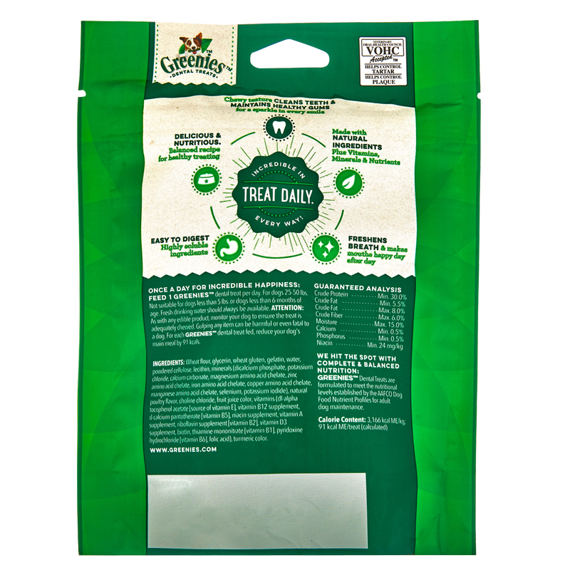 Greenies Dental Dog Treats Regular 3ct 3oz Bag