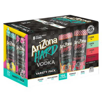 Arizona Hard Tea Vodka Variety Pack 8pk 12oz Can