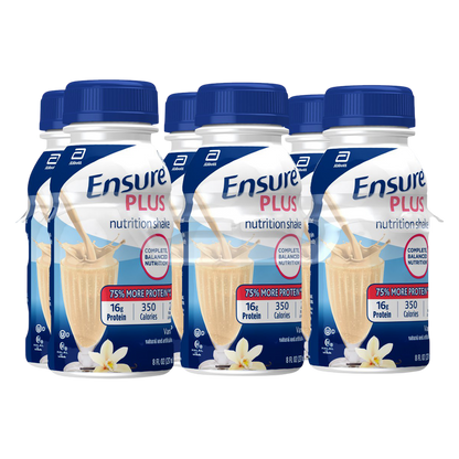 Ensure Plus Nutrition Shake Vanilla Ready-to-Drink 6-8 fl oz Bottles
