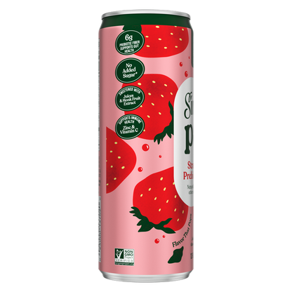 Simply Pop Strawberry Prebiotic Soda 12oz Can