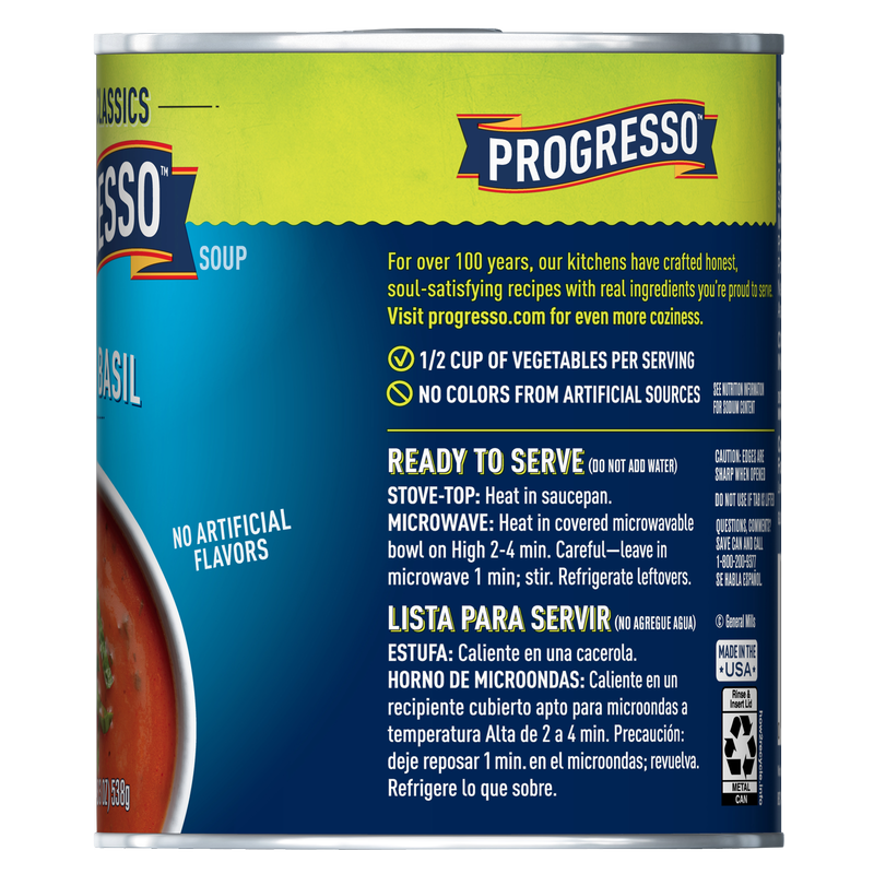 Progresso Vegetable Classics Tomato Basil Soup 19oz