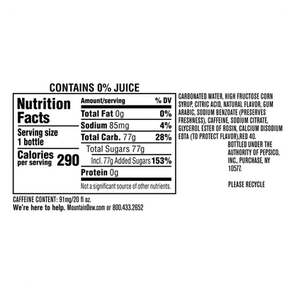 Mountain Dew Spark 20oz Btl