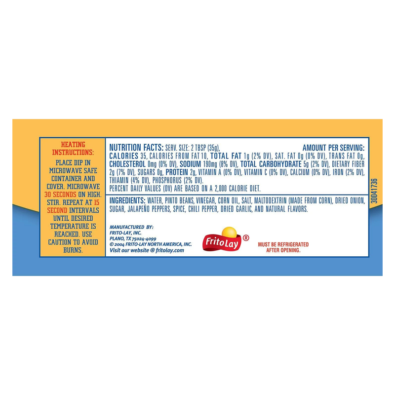 Fritos Bean Dip Single Serve 3.1oz