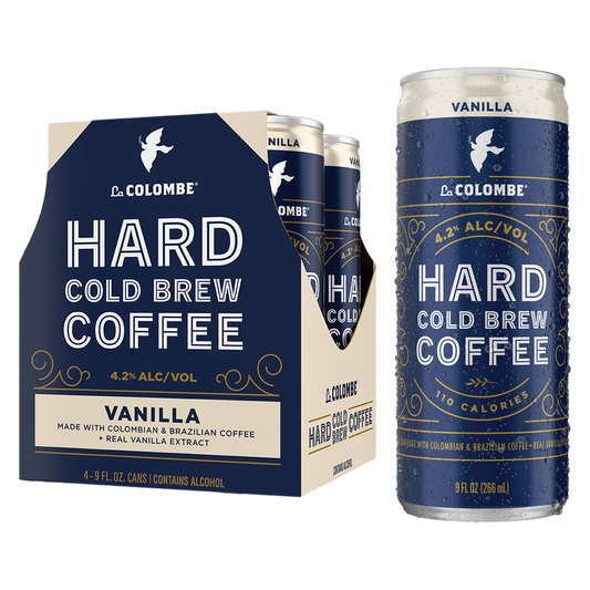 La Colombe Hard Cold Brew Vanilla Coffee 4pk 9oz Can 4.2% ABV