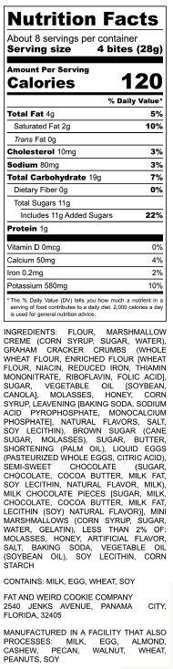 Fat and Weird Cookie Mega Cookie Dough Bites 8oz - Pitchin Tents