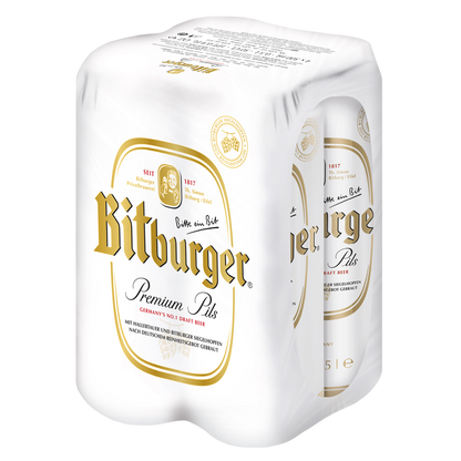Bitburger Pilsner 4pk 16.9oz Can 4.8% ABV