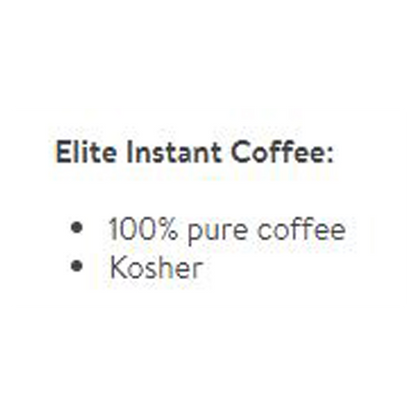 Elite Instant Coffee 8.7oz Plastic