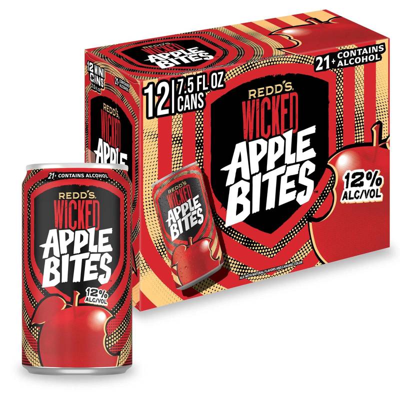 Redd's Wicked Apple Bites 12pk 7.5oz Can 12% ABV