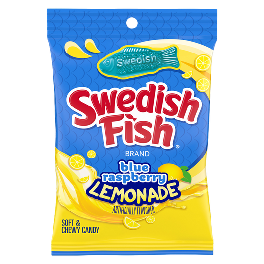 Swedish Fish Blue Raspberry Lemonade Soft & Chewy Candy, 8.04oz