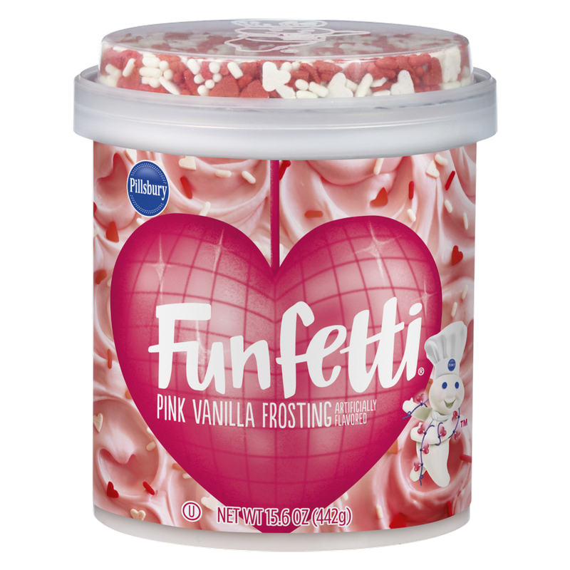 Pillsbury Funfetti Valentine Vanilla Frosting, 15.6oz.