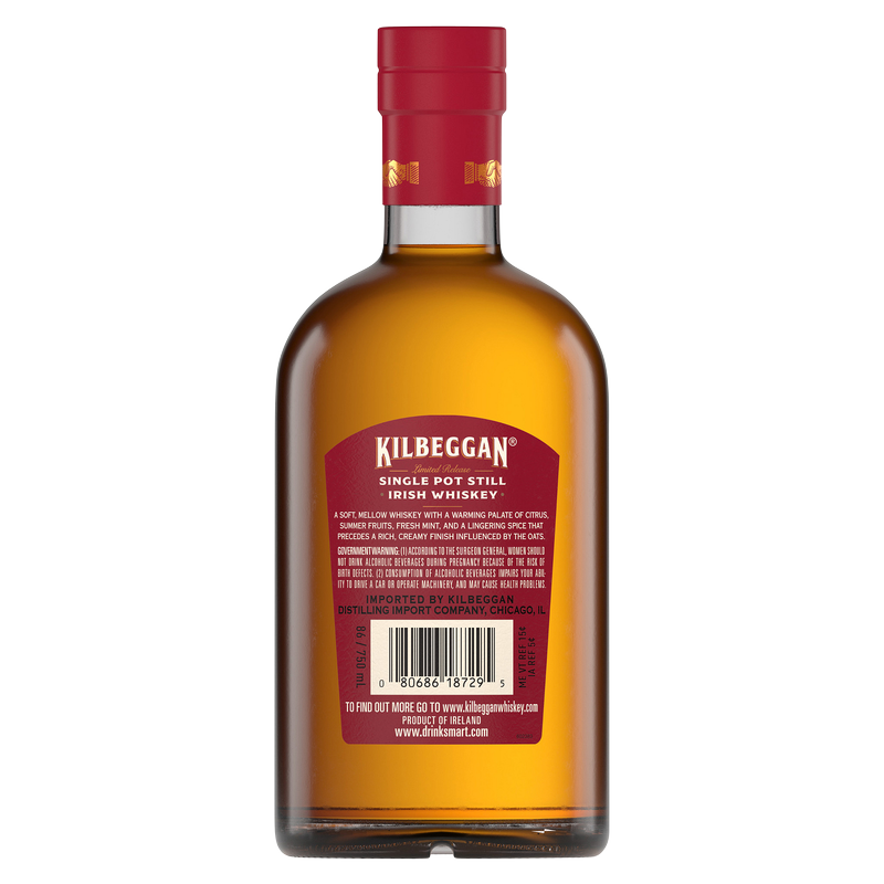 Kilbeggan Irish Whisky Single Pot Still 750ml