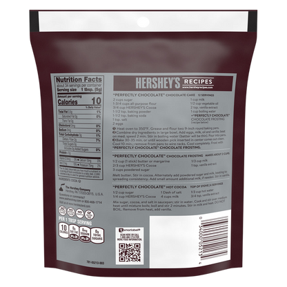 HERSHEY'S Natural Unsweetened Cocoa Powder Resealable Pouch, 6 oz