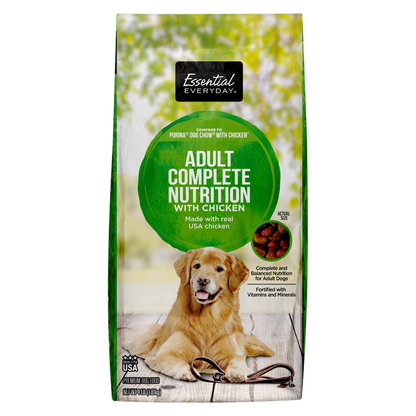 Essential Everyday Dog Food Adult Complete Nutrition with Chicken 4lb