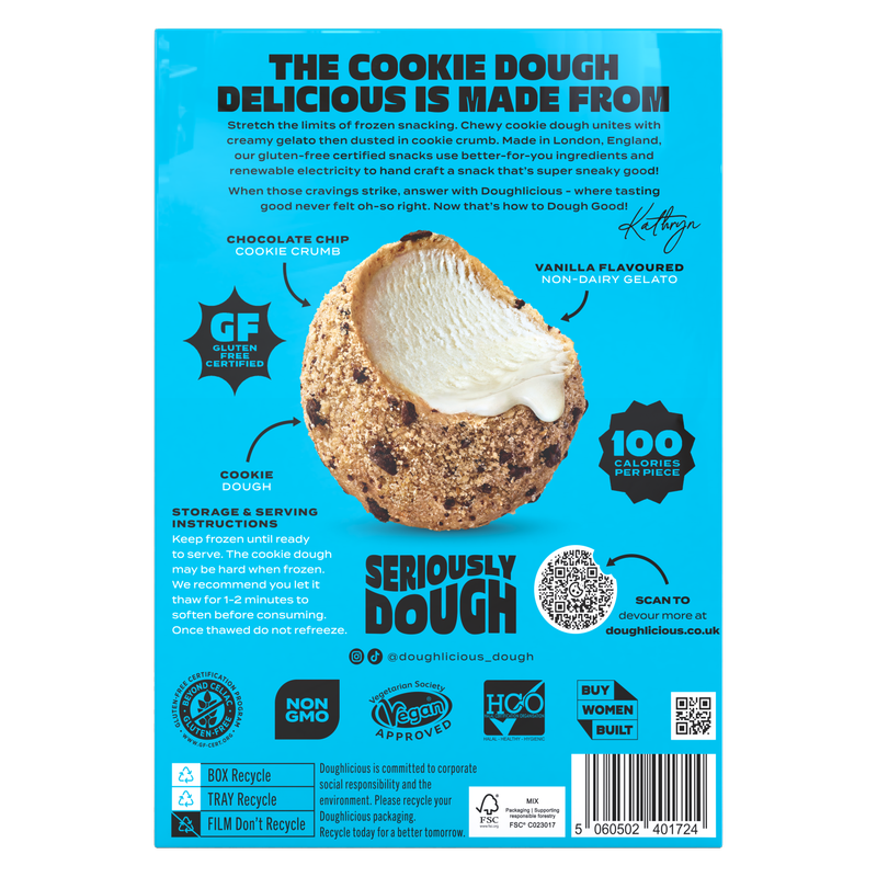 Doughlicious Chocolate Chip Cookie Dough & Gelato Bites 6 ct