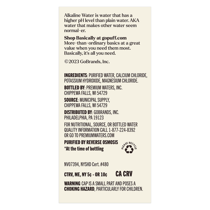 Basically 700mL Alkaline Water (Pack of 5)
