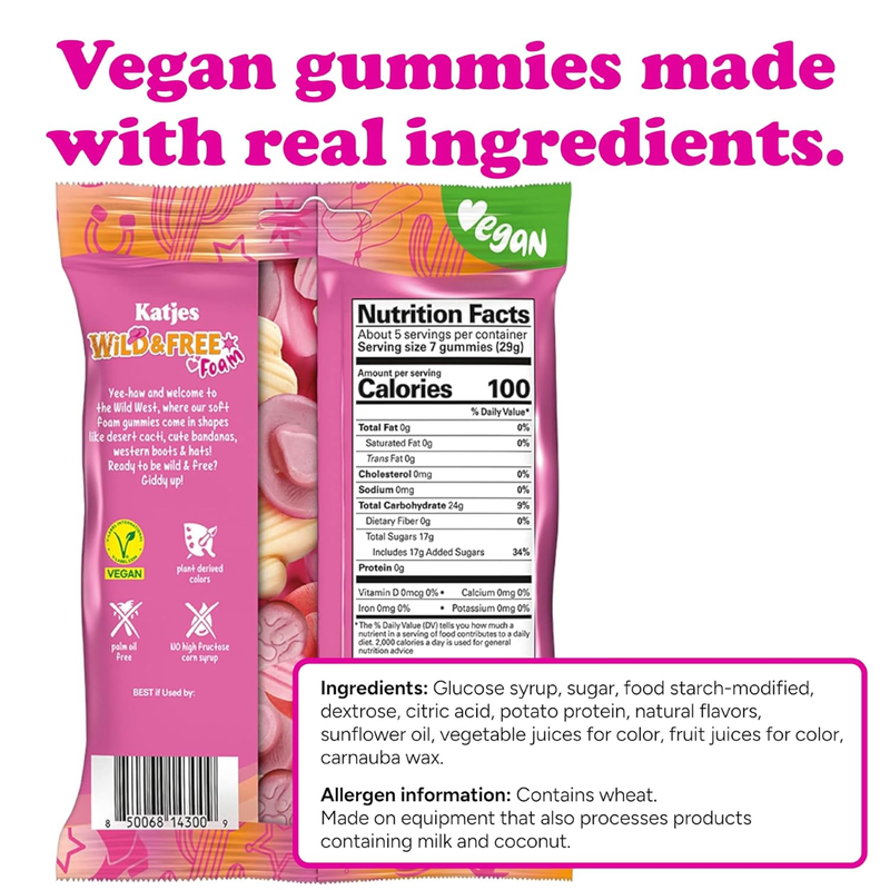 Katjes Wild & Free Foam Gummies, 4.9 oz