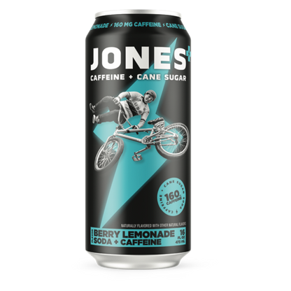 Jones Soda Berry Lemonade Soda + Caffeine 16oz Can
