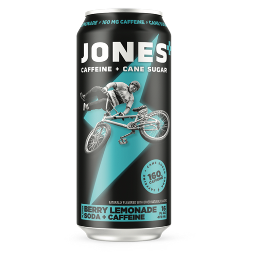 Jones Soda Berry Lemonade Soda + Caffeine 16oz Can