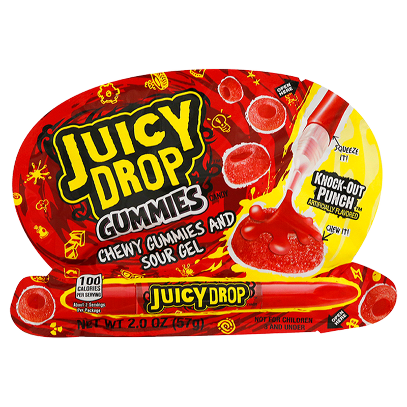Juicy Drop Gummies Assorted Sweet Gummy Candy & Sour Gel Pen 1ct