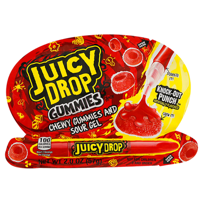 Juicy Drop Gummies Assorted Sweet Gummy Candy & Sour Gel Pen 1ct