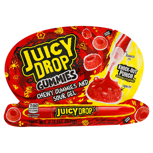 Juicy Drop Gummies Assorted Sweet Gummy Candy & Sour Gel Pen 1ct