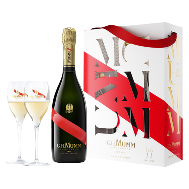 GH Mumm Grand Cordon Gift Set 750ml