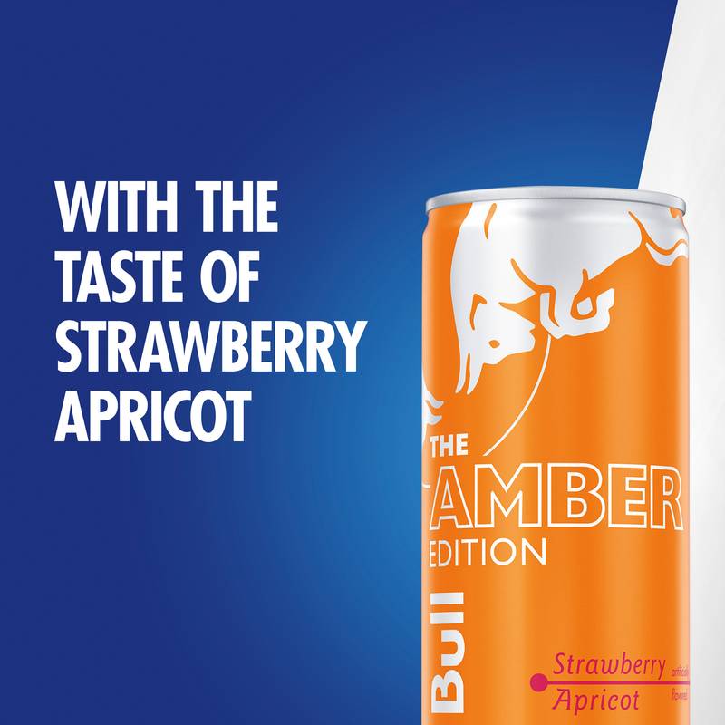 Red Bull The Amber Edition Strawberry Apricot Energy Drink 4pk 12oz Can
