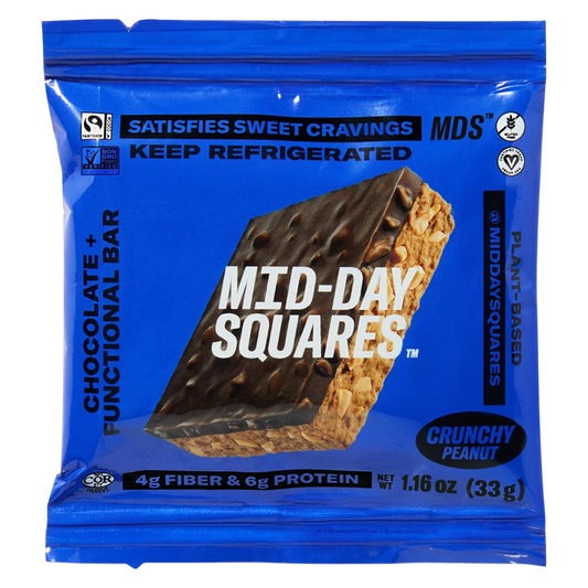 Mid-Day Squares Crunchy Peanut Functional Snack Bar, 1.03oz