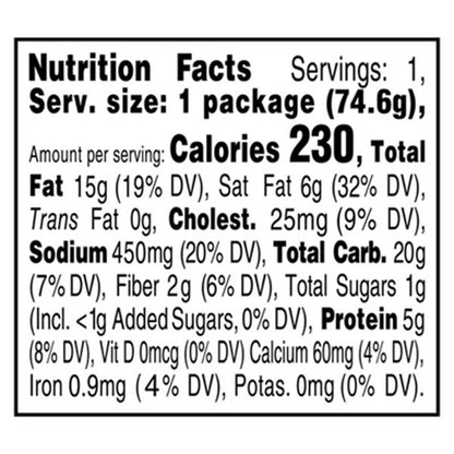 Philadelphia To Go Tortilla Chips with Buffalo Style Cream Cheese Dip 2.64oz