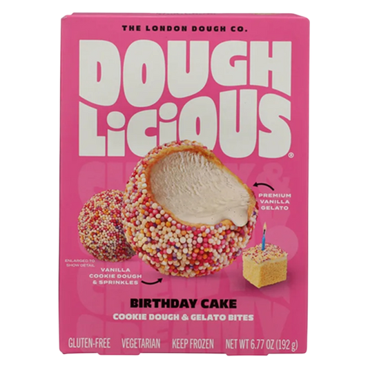 Doughlicious Birthday Cake Cookie Dough & Gelato Bites 6ct