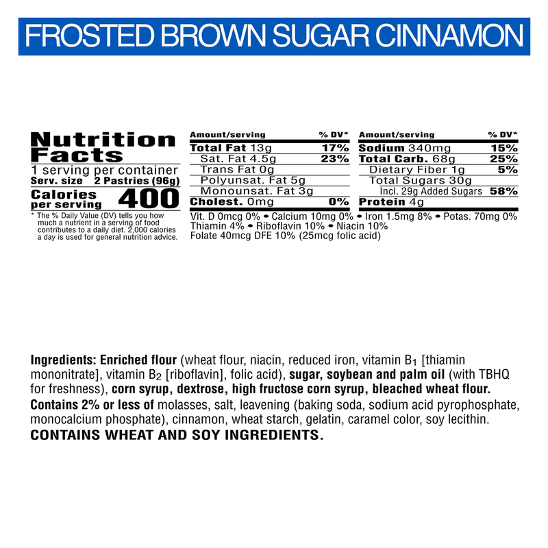 Pop-Tarts Frosted Brown Sugar Cinnamon Toaster Pastries 2ct