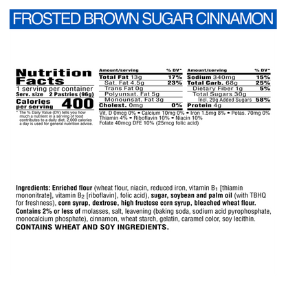 Pop-Tarts Frosted Brown Sugar Cinnamon Toaster Pastries 2ct