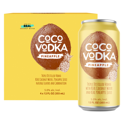 CoCo Vodka Pineapple 4pk 12oz Can 5% ABV