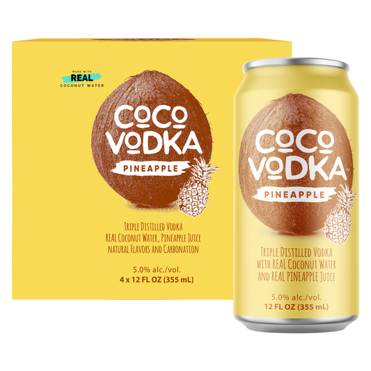 CoCo Vodka Pineapple 4pk 12oz Can 5% ABV