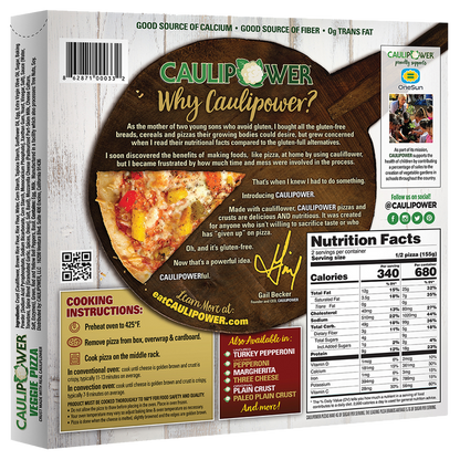 CAULIPOWER Veggie Stone-fired Cauliflower Crust Pizza 11.5in 10.9oz