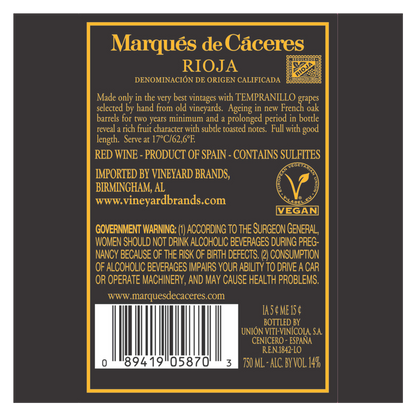 Marques De Caceres Rioja Gran Reserva 750ml
