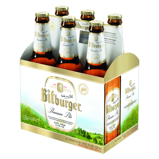 Bitburger Pils 6pk 11.2oz Btl