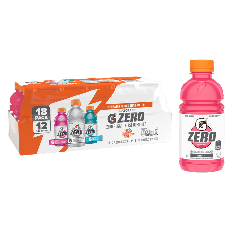 Gatorade Zero Sugar Variety Pack 18pk 12oz Btl