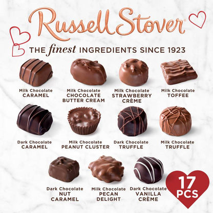 Russell Stover Assorted Chocolates Decorative Heart, 10oz