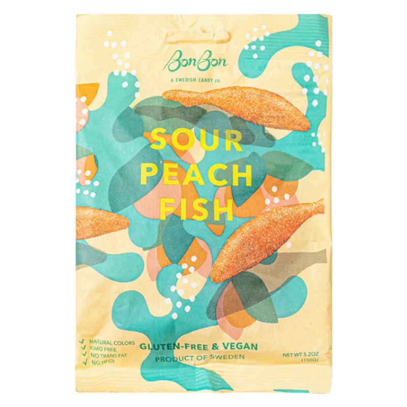 BonBon Sour Peach Fish, 5.2oz