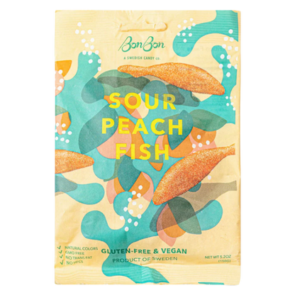 BonBon Sour Peach Fish, 5.2oz