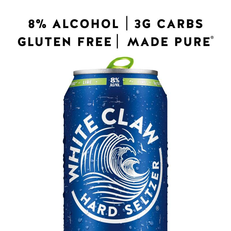 White Claw Hard Seltzer Surge Lime Single 19.2oz Can 8% ABV