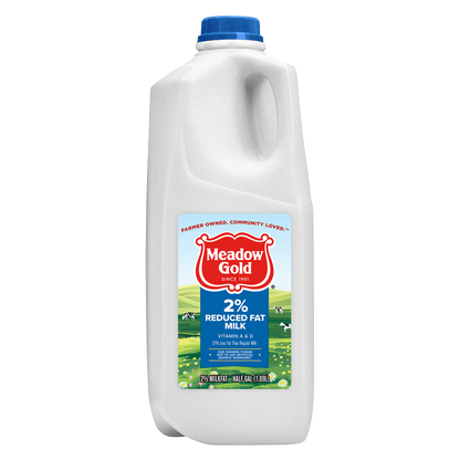 Meadow Gold 2% Reduced Fat Milk - 1/2 gallon