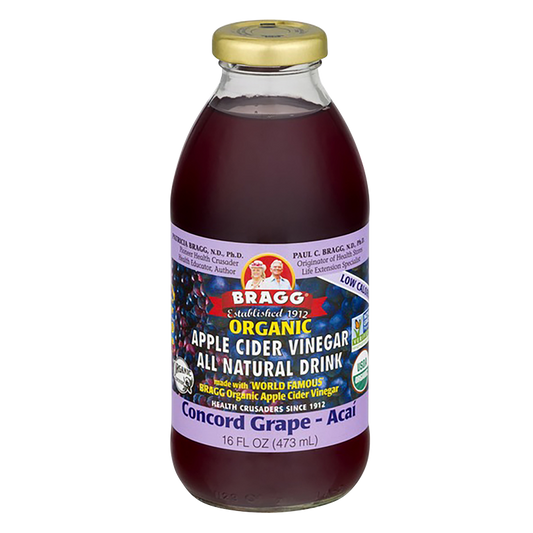 Bragg Organic Apple Cider Vinegar Concord Grape-Acai Drink 16oz
