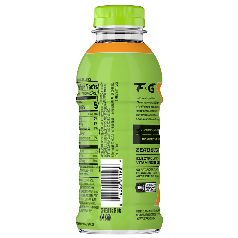 Fast Twitch Energy Drink Tropical Mango 12oz Btl
