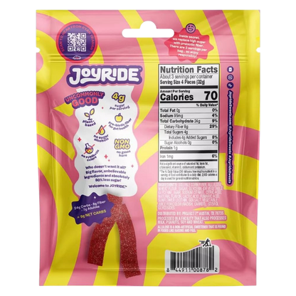 JOYRIDE Sour Pink Lemonade Strips, 3.5oz