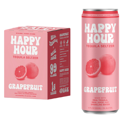 Happy Hour Tequila Grapefruit Seltzer 4pk 12oz Can 5.0% ABV
