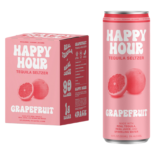 Happy Hour Tequila Grapefruit Seltzer 4pk 12oz Can 5.0% ABV