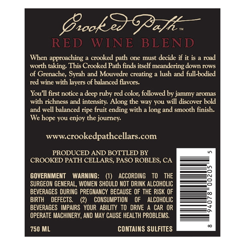 Crooked Path The Wanderer Red 750ml